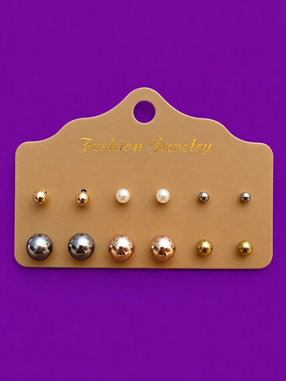 3/$30 Silvertone Ball Post Earrings